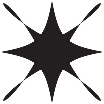 Sparkle star light icon twinkling glitter shapes.