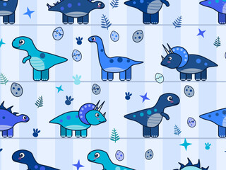 Cute Cartoon Dinosaurs Colorful Kids Pattern © iushakovsky
