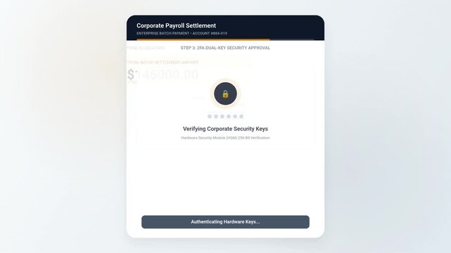 Corporate Payroll Settlement Dashboard Digital Interface Process