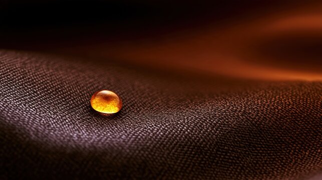 negative. A single golden amber droplet on a dark brown textured surface with soft warm lighting. bar promotions, beverage menus, designed for product packaging and bar promotions.