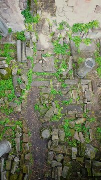 Ruins of the medieval church in the forest