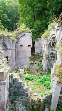 Ruins of the medieval church in the forest
