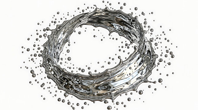 Liquid Chrome Splash Effect