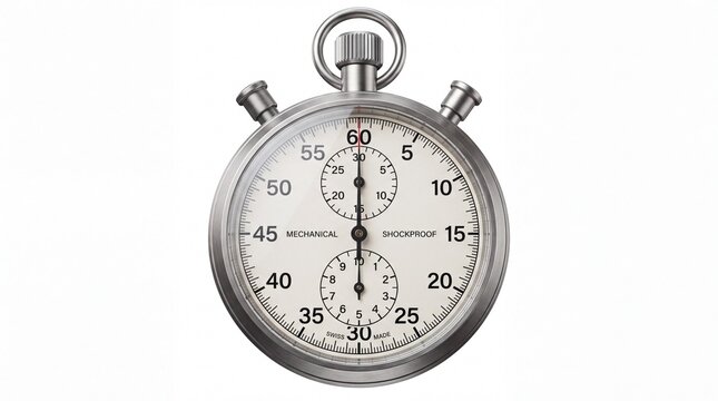 stopwatch on white background