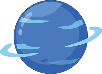 Blue Ringed Planet Illustration with Glowing Atmosphere for Fantasy Space and Astronomy Concepts © Victory