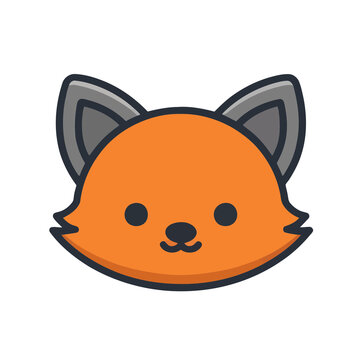 Cute fox face illustration