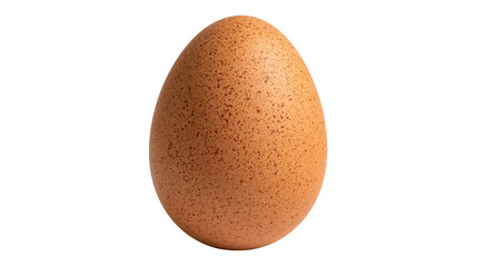 Single brown speckled chicken egg with smooth shell texture © Cressida