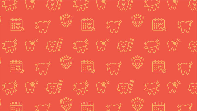 dental vector doodle pattern design