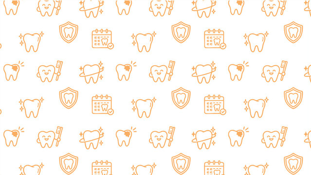 dental vector doodle pattern design