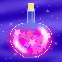 星の入った魔法の小瓶　B © Sachi