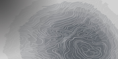 Abstract topographic map contour lines pattern on gray background with elevation lines cartography design geometric gradient background map texture modern graphics technical drawing © MOHAMAD
