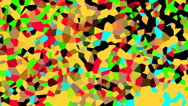 Colorful Abstract Polygon Mosaic Pattern with Bright Geometric Shapes