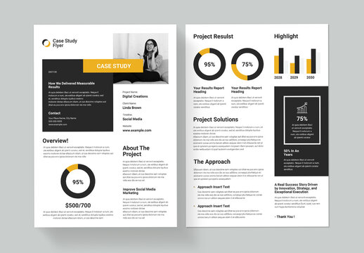 Case Study Flyer Template Layout
