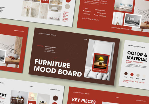 Furniture Mood Board Template Layout