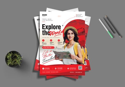 Professional Travel Agency Promotional Flyer