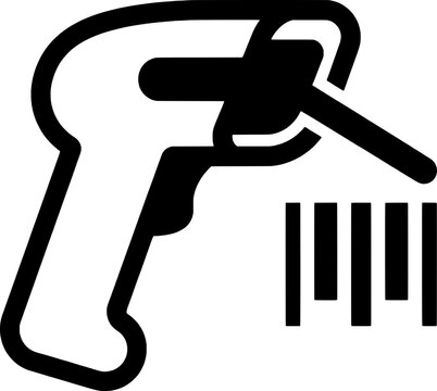 Black spray paint gun icon with drips