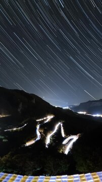 Startrail en la Sierra de Urbasa