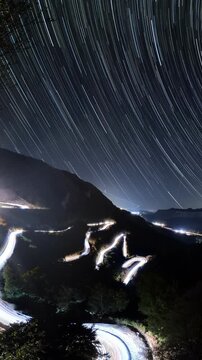 Startrail en la Sierra de Urbasa