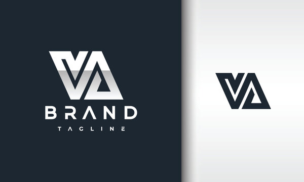 VA Monogram Logo with Intertwined Composition