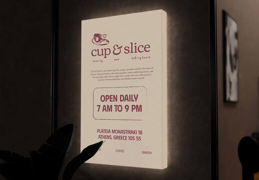 Neon Box SIgn Mockup