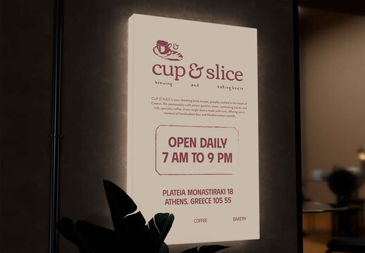 Light Box Signage Mockup