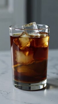 glass of cola with ice cola splash cola served cream soda drink transition fizzy coffee