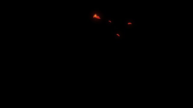 Side flame burst fx with transparent background