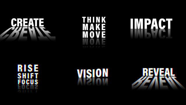 Bold Reflective Text Animations