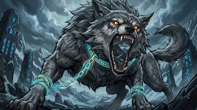 Fenrir breaking magical chains