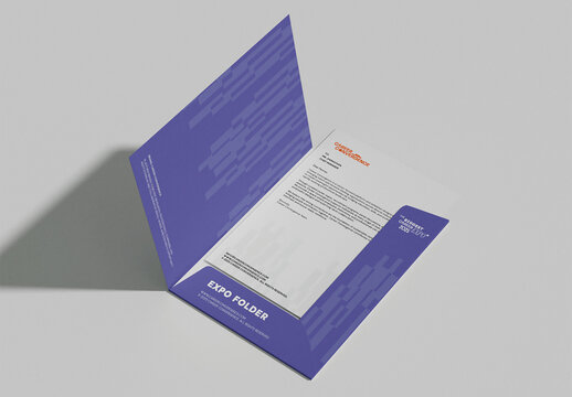 Folder and Letterhead Mockup