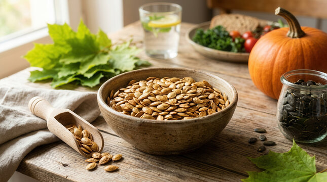 Harvest Bounty Fresh Autumn Seeds And Pumpkin