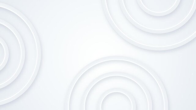 Pale volumetric waves expand and ripple across a bright white background motion expanding geometric abstract neomorphic