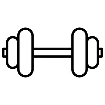 Fitness dumbbell barbell exercise sport icon vector