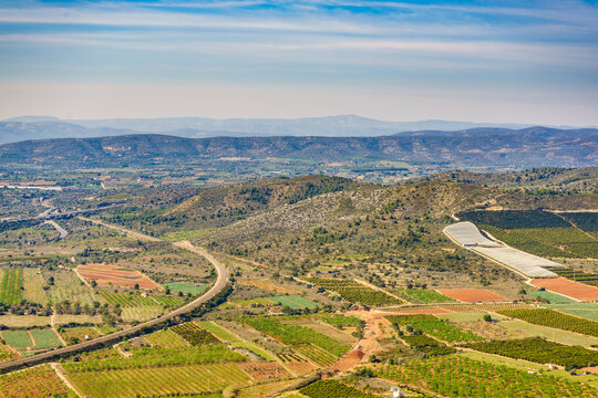 View over the valley from the Hermitage of Saint Lucy and Saint Benedict, Alcossebre in Spain
