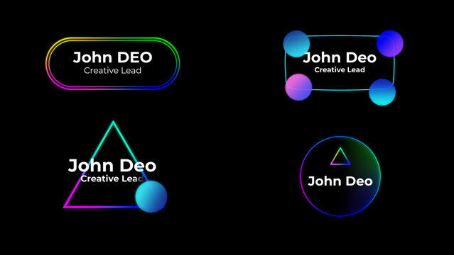 Neon Gradient Lower Thirds
