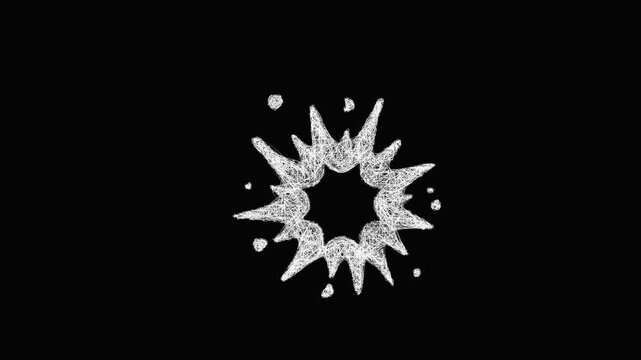Sketch arcane blast icon animation - smooth progressive reveal