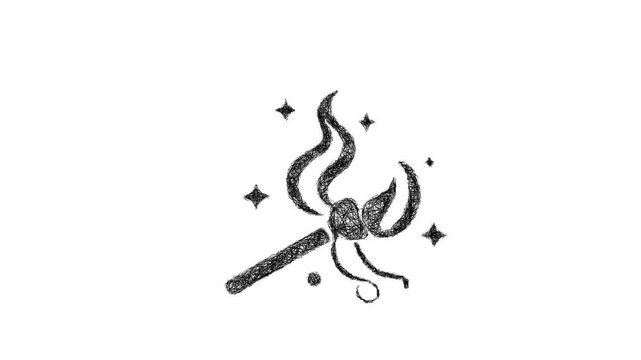Sketch dispel magic icon animation - smooth progressive reveal