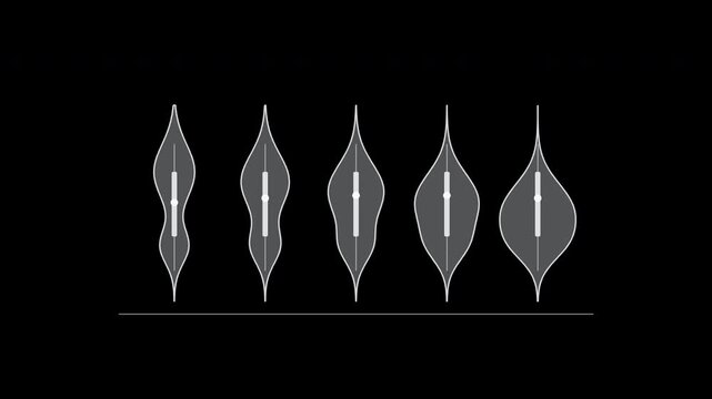 Violin plots comparing density and median values in white