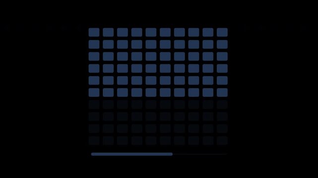 Waffle chart showing changing allocation proportions in navy