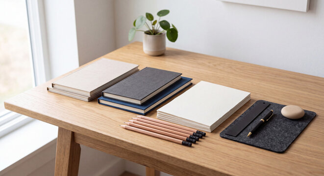 Minimalist collection of premium notebooks