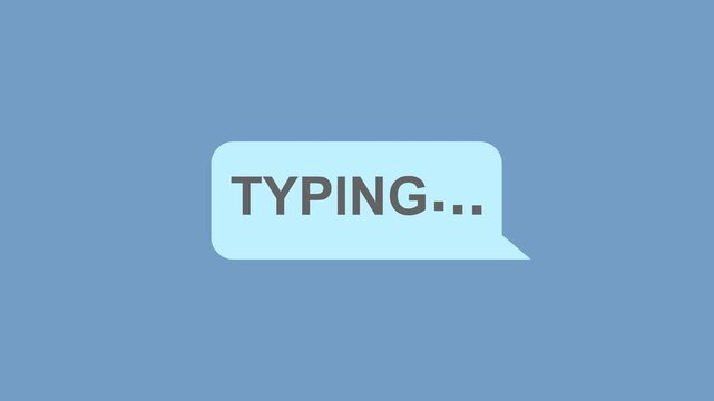 Text typing message bubble animation with Alpha Matte