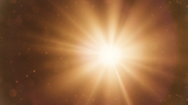 Golden light bursts with various flares and light leaks create a radiant and ethereal atmosphere