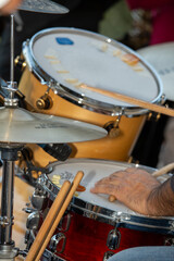 Obraz premium pop rock band music and instruments of an American rock band