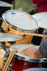 Obraz premium pop rock band music and instruments of an American rock band