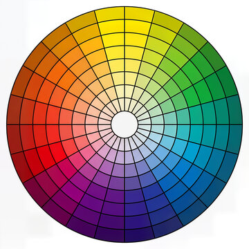 Colorful Circular Color Wheel Chart Palette