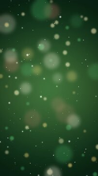Christmas Bokeh Lights in Forest Green Tones Loop Background
