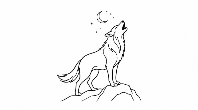 silhouette of a wolf