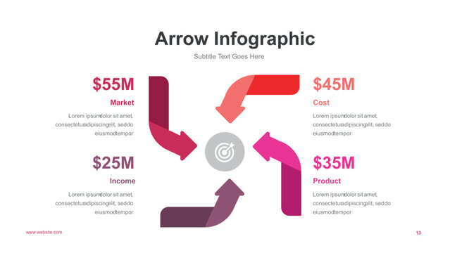 Arrow Infographic Template for Business Revenue