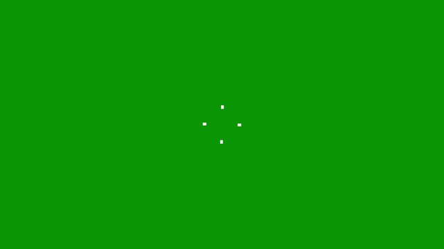 Radial circle fireworks burst animation, shiny sparkle lines and pop-up blast, line shape blast animation, circle bursting firework motion graphics template on green screen. 4k video