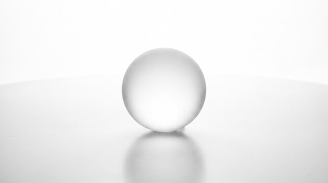 transparent ball on white background